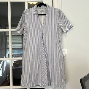 Madewell // White and blue stripped dress // size m